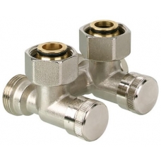 003L0283 | Запорно-присоединительный клапан RLV-K, угловой, с возм.опорож.,для ниж. присоед.,Ру10, Тмах-120С, G3/4A,G3/4A, Арт.003L0283