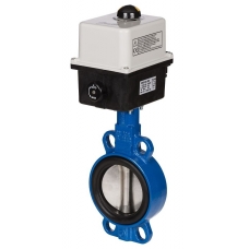 082X3093 | Дисковый затвор VFY-WA корпус с центрирующими проушинами, корпус — высокопрочный чугун (GGG40); диск —  нержавеющая сталь; уплотнение — EPDM; электропривод AMB-Y 230 В; Тмакс = 90°С, DN 600 мм, PN 16 бар, арт. 082X3093